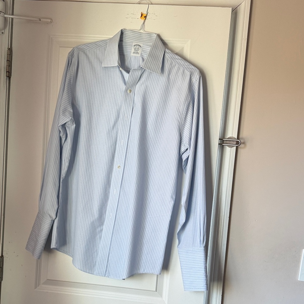 Brooks Brothers Light Blue Pinstripe Dress Shirt